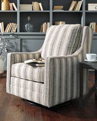 Leasing Furniture - Ashley Furniture - Kambria Swivel Glider Accent Chair - Swivel Glider Accent Chair / Fog - A3000265
