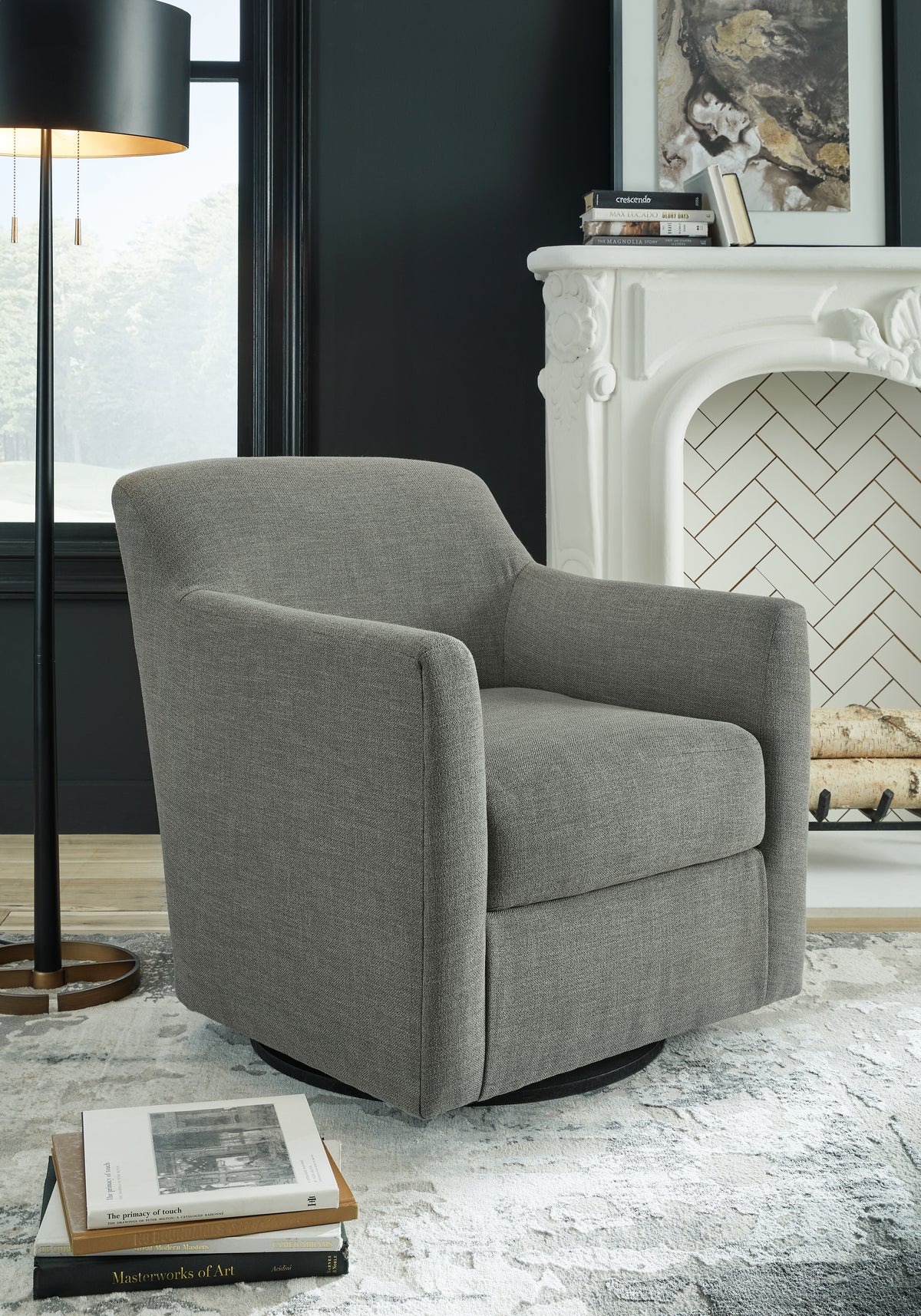 Leasing Furniture - Ashley Furniture - Bradney Swivel Accent Chair - Swivel Accent Chair / Tumbleweed - A3000323
