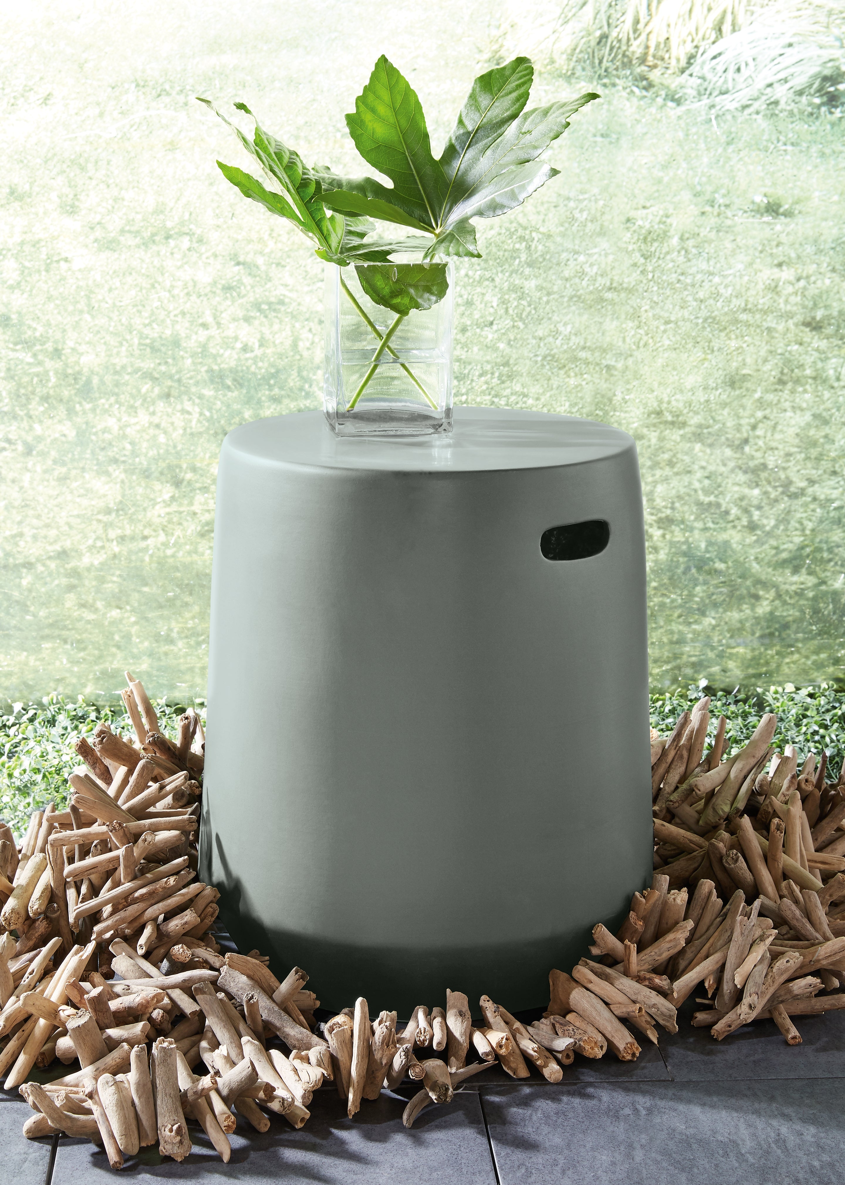 Leasing Furniture - Ashley Furniture - Kalmunds Stool - Stool / Gray - A3000634