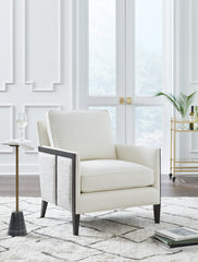 Leasing Furniture - Ashley Furniture - Ardenworth Accent Chair - Accent Chair / Black/Ivory - A3000647