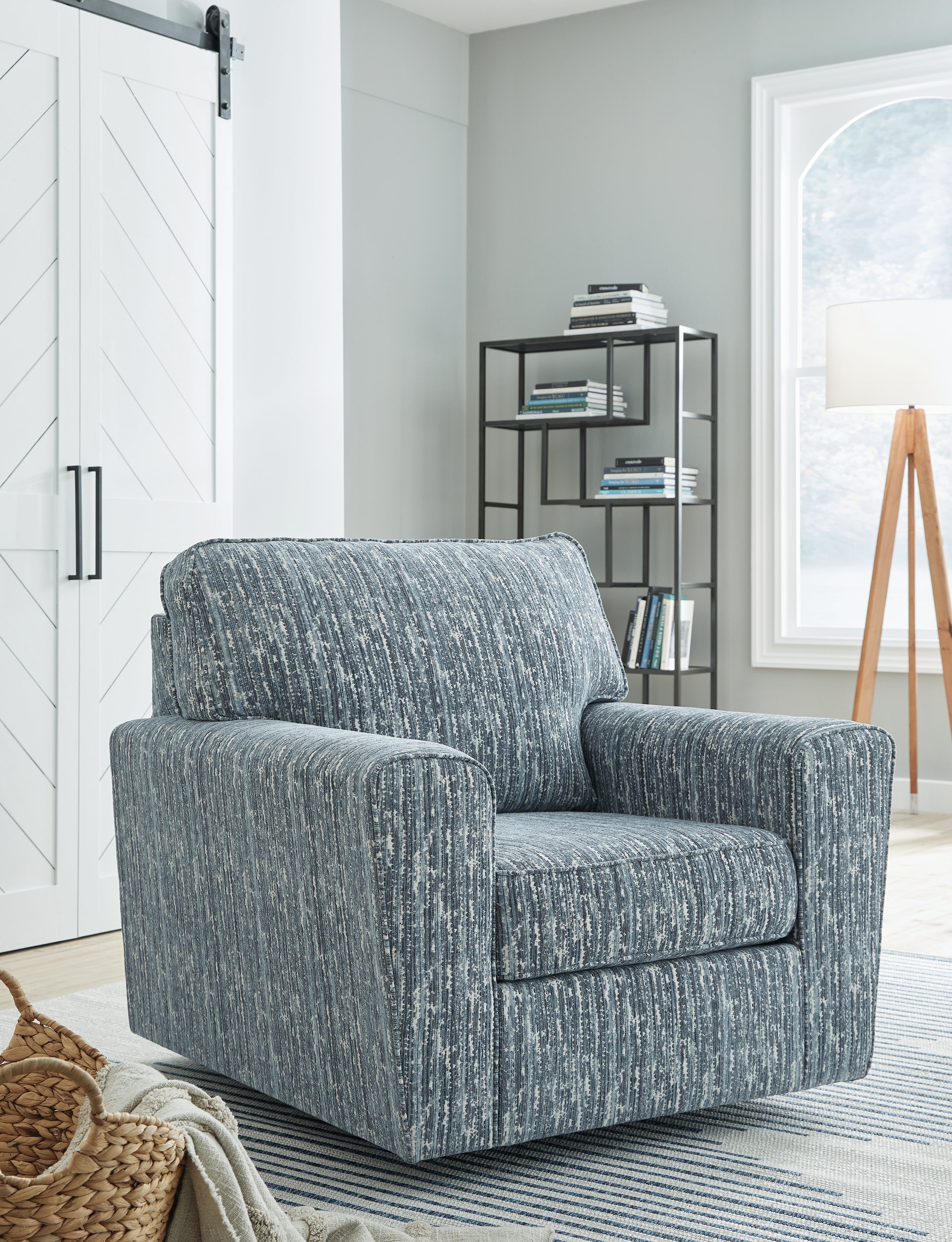 Leasing Furniture - Ashley Furniture - Aterburm Swivel Accent Chair - Swivel Accent Chair / Twilight - A3000649