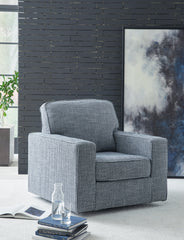 Leasing Furniture - Ashley Furniture - Olwenburg Swivel Accent Chair - Swivel Accent Chair / Denim - A3000652