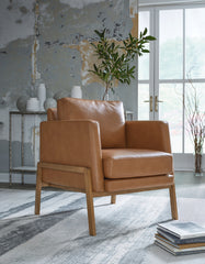 Leasing Furniture - Ashley Furniture - Numund Accent Chair - Accent Chair / Caramel - A3000670