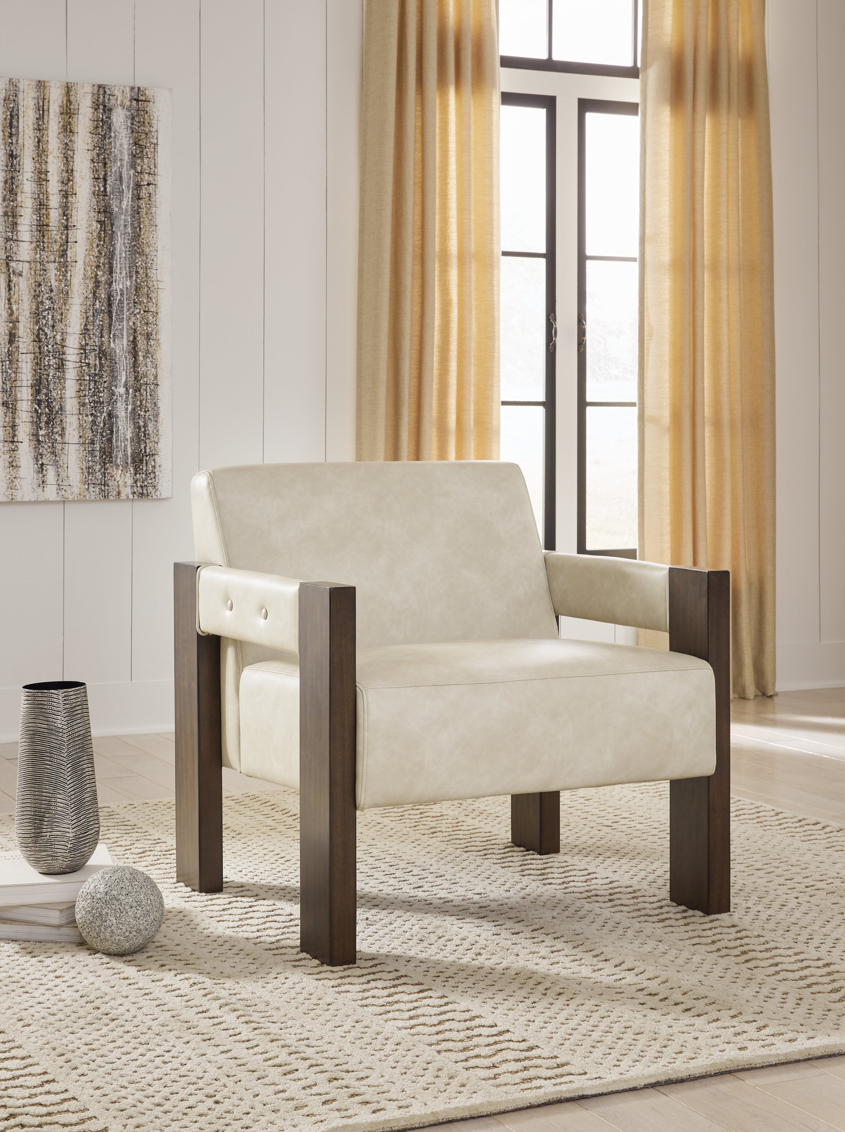 Leasing Furniture - Ashley Furniture - Adlanlock Accent Chair - Accent Chair / Bone - A3000694
