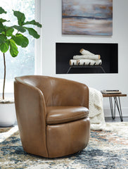 Leasing Furniture - Ashley Furniture - Kierreys Swivel Accent Chair - Swivel Accent Chair / Bone - A3000703