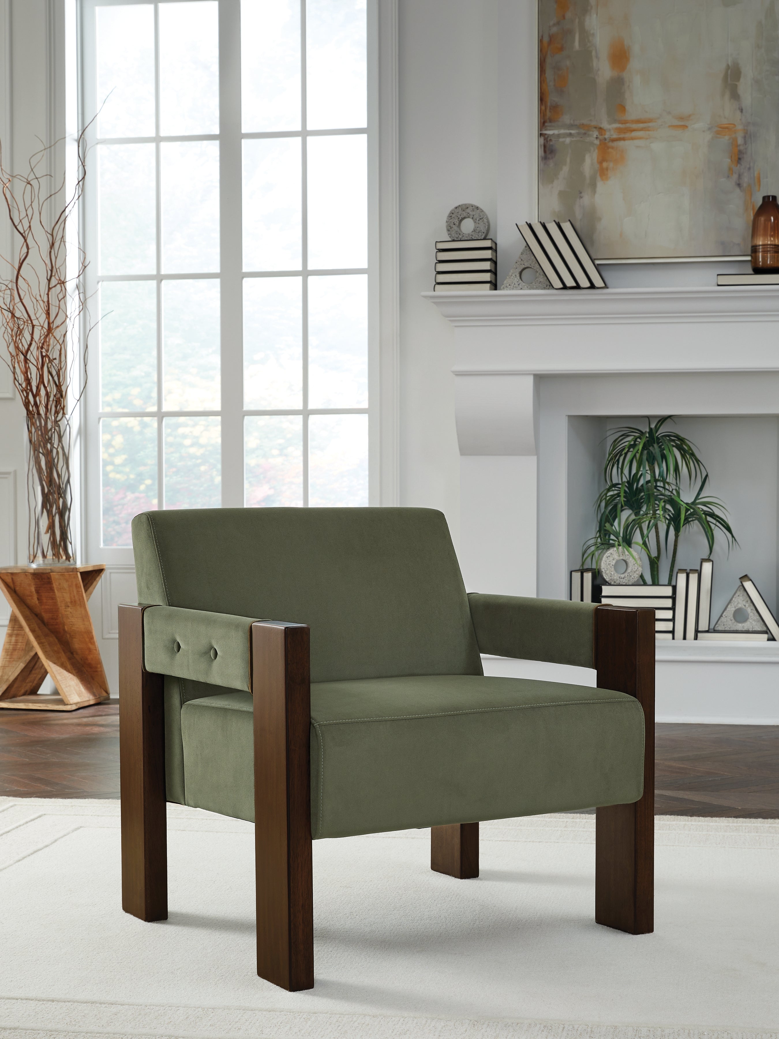 Leasing Furniture - Ashley Furniture - Adlanlock Accent Chair - Accent Chair / Olive - A3000740