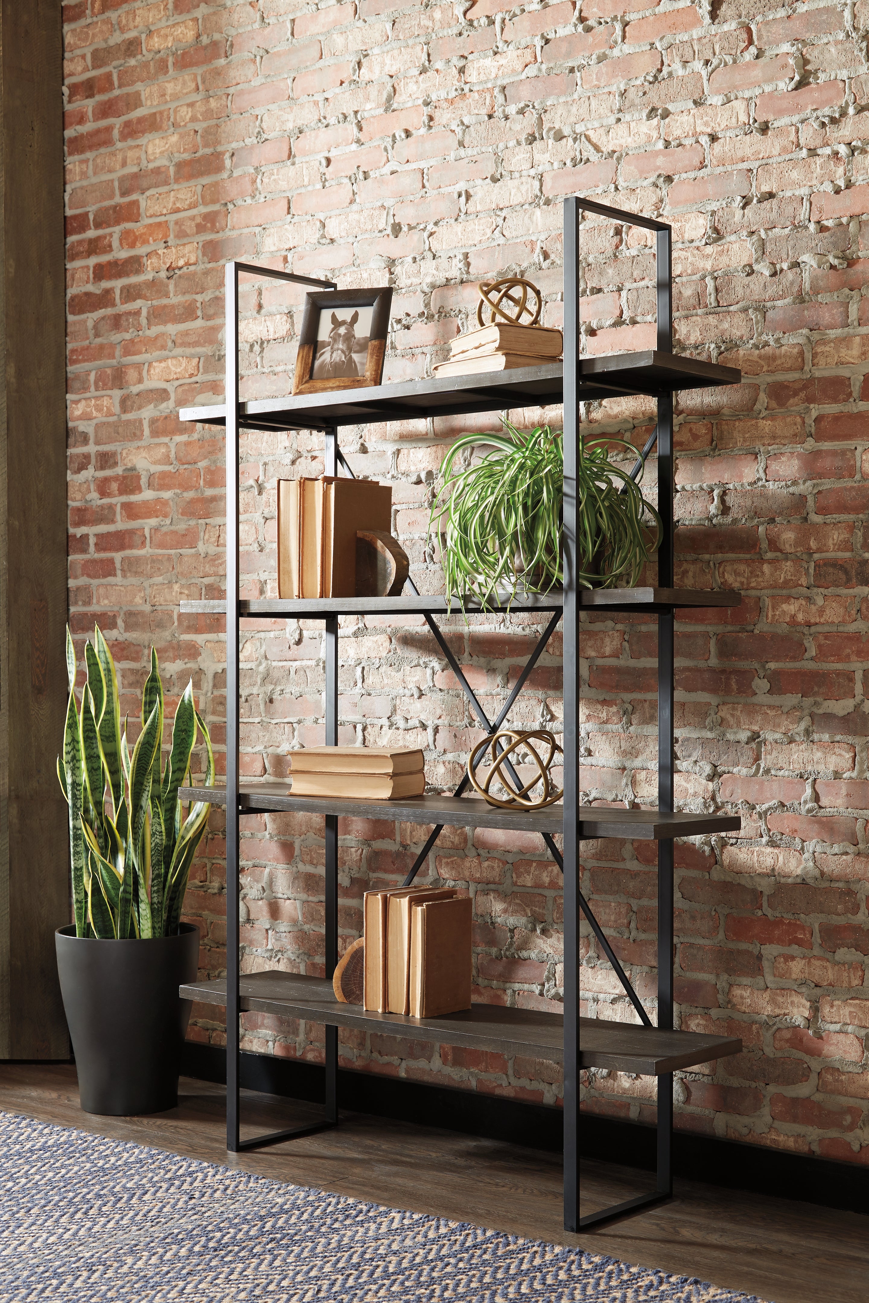 Leasing Furniture - Ashley Furniture - Gilesgrove Bookcase - Bookcase / Black/Gray - A4000017