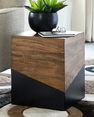 Leasing Furniture - Ashley Furniture - Trailbend Accent Table - Accent Table / Brown/Gunmetal - A4000311