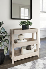 Leasing Furniture - Ashley Furniture - Blariden Shelf Accent Table - Shelf Accent Table / Light Tan - A4000368
