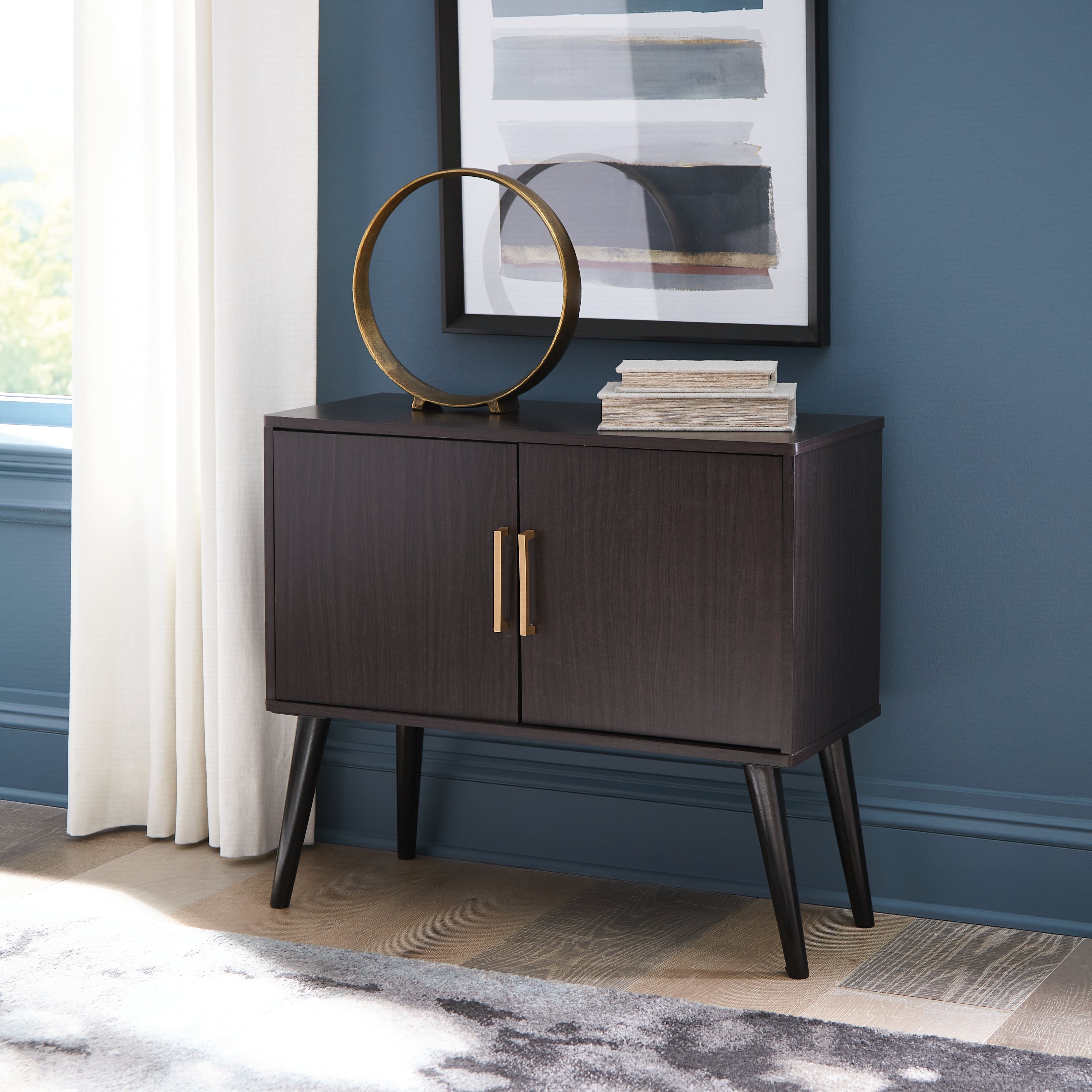 Leasing Furniture - Ashley Furniture - Orinfield Accent Cabinet - Accent Cabinet / Dark Brown - A4000399