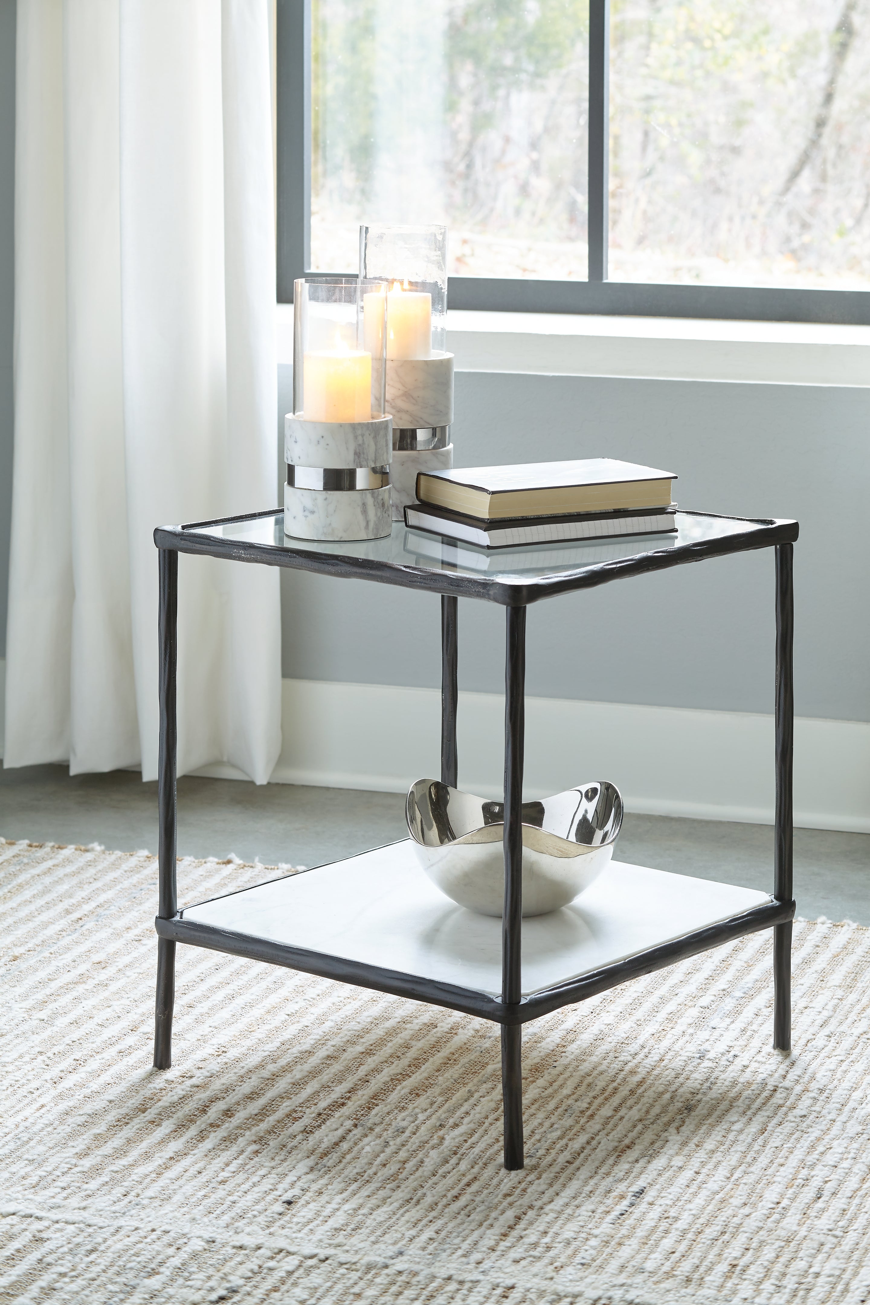 Leasing Furniture - Ashley Furniture - Ryandale Accent Table - Accent Table / Antique Black - A4000462