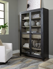 Leasing Furniture - Ashley Furniture - Lenston Accent Cabinet - Accent Cabinet / Black/Gray - A4000507