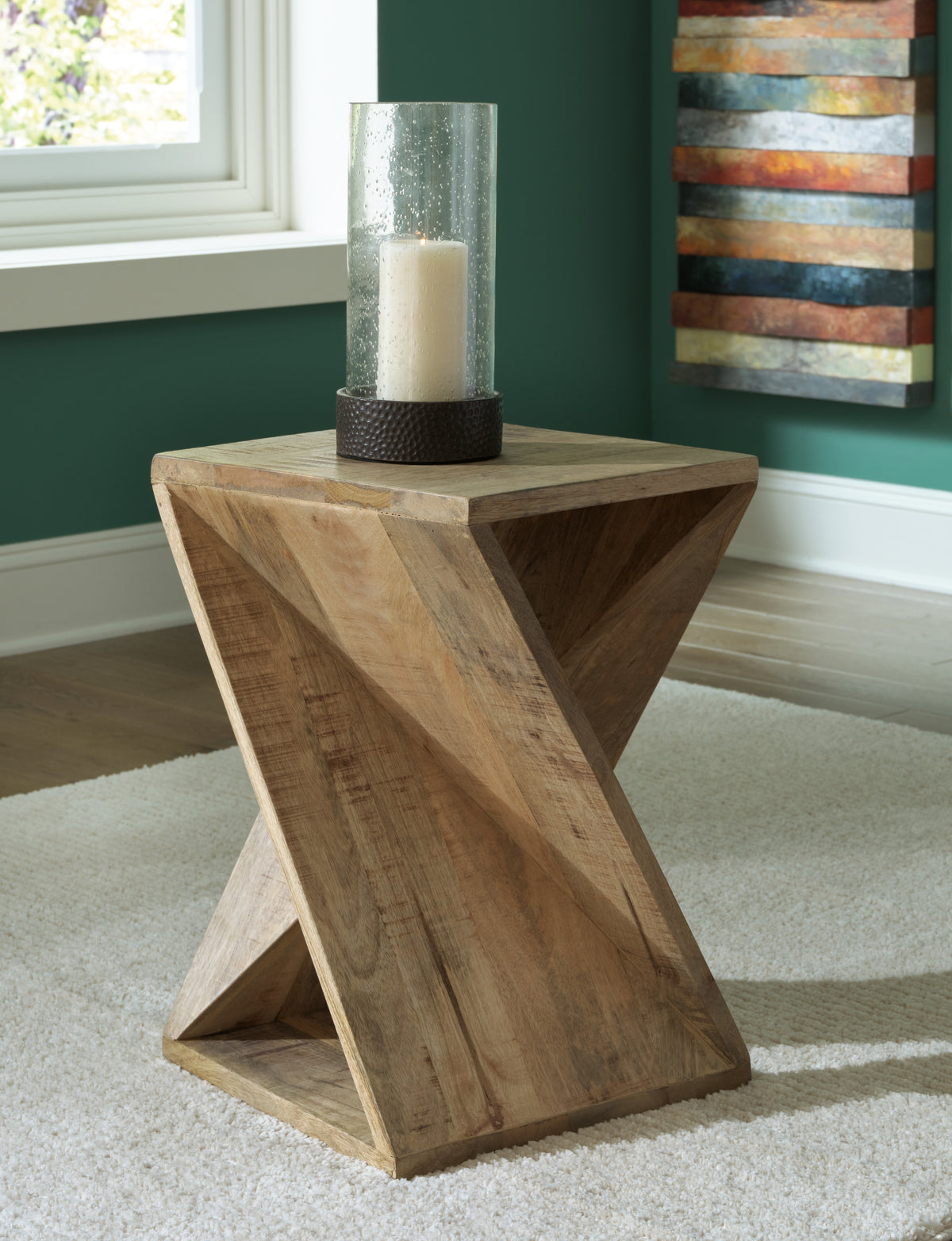 Leasing Furniture - Ashley Furniture - Zalemont Accent Table - Accent Table / Distressed Brown - A4000510