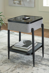 Leasing Furniture - Ashley Furniture - Jorvalee Accent Table with Speaker - Accent Table with Speaker / Gray/Black - A4000550