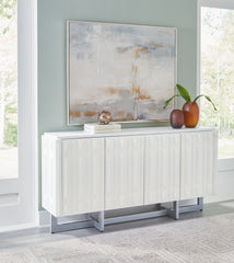 Leasing Furniture - Ashley Furniture - Ornawel Accent Cabinet - Accent Cabinet / Distressed White - A4000569