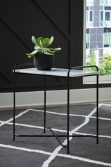 Leasing Furniture - Ashley Furniture - Ashber Accent Table - Accent Table / White/Black - A4000609