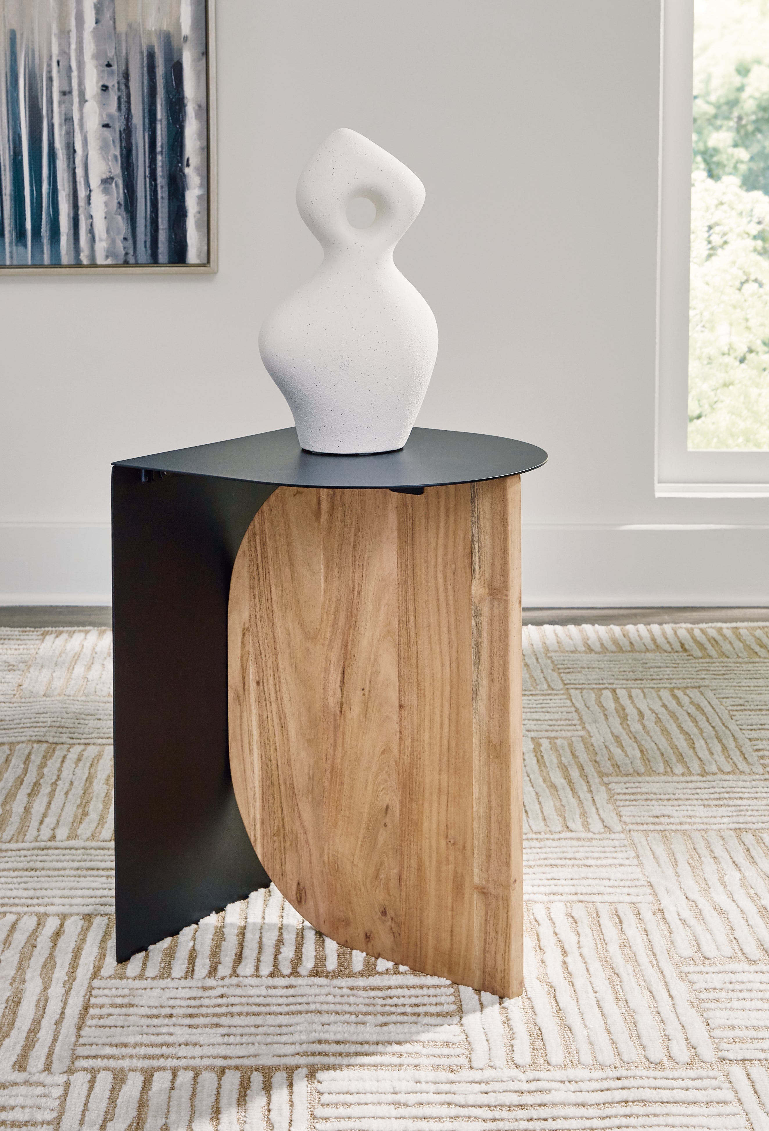 Leasing Furniture - Ashley Furniture - Ladgate Accent Table - Accent Table / Black/Natural - A4000628