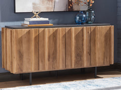 Leasing Furniture - Ashley Furniture - Quintavious Accent Cabinet - Accent Cabinet / Brown/Charcoal - A4000685