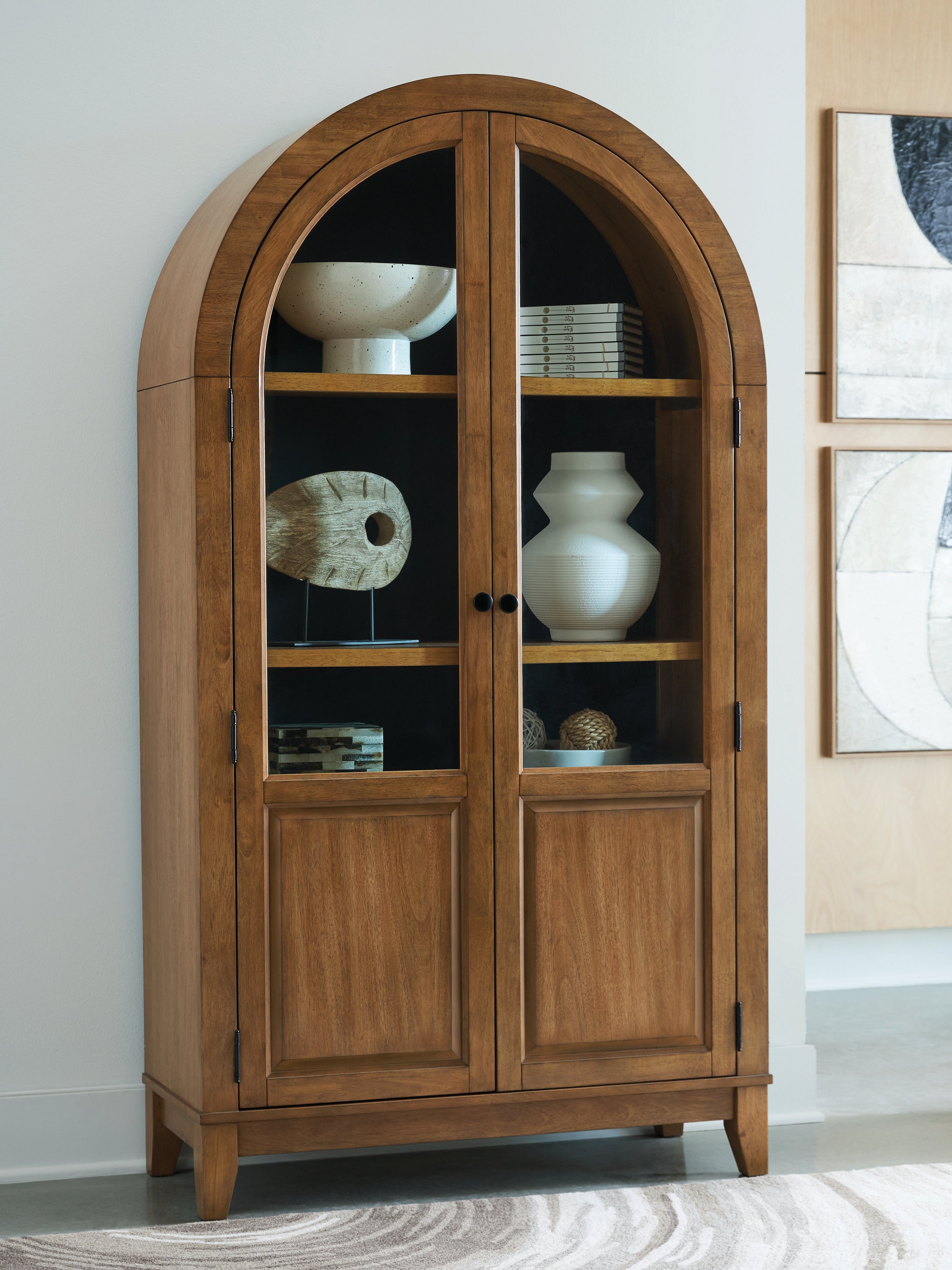 Leasing Furniture - Ashley Furniture - Dagandale Accent Cabinet - Accent Cabinet / Natural/Black - A4000705