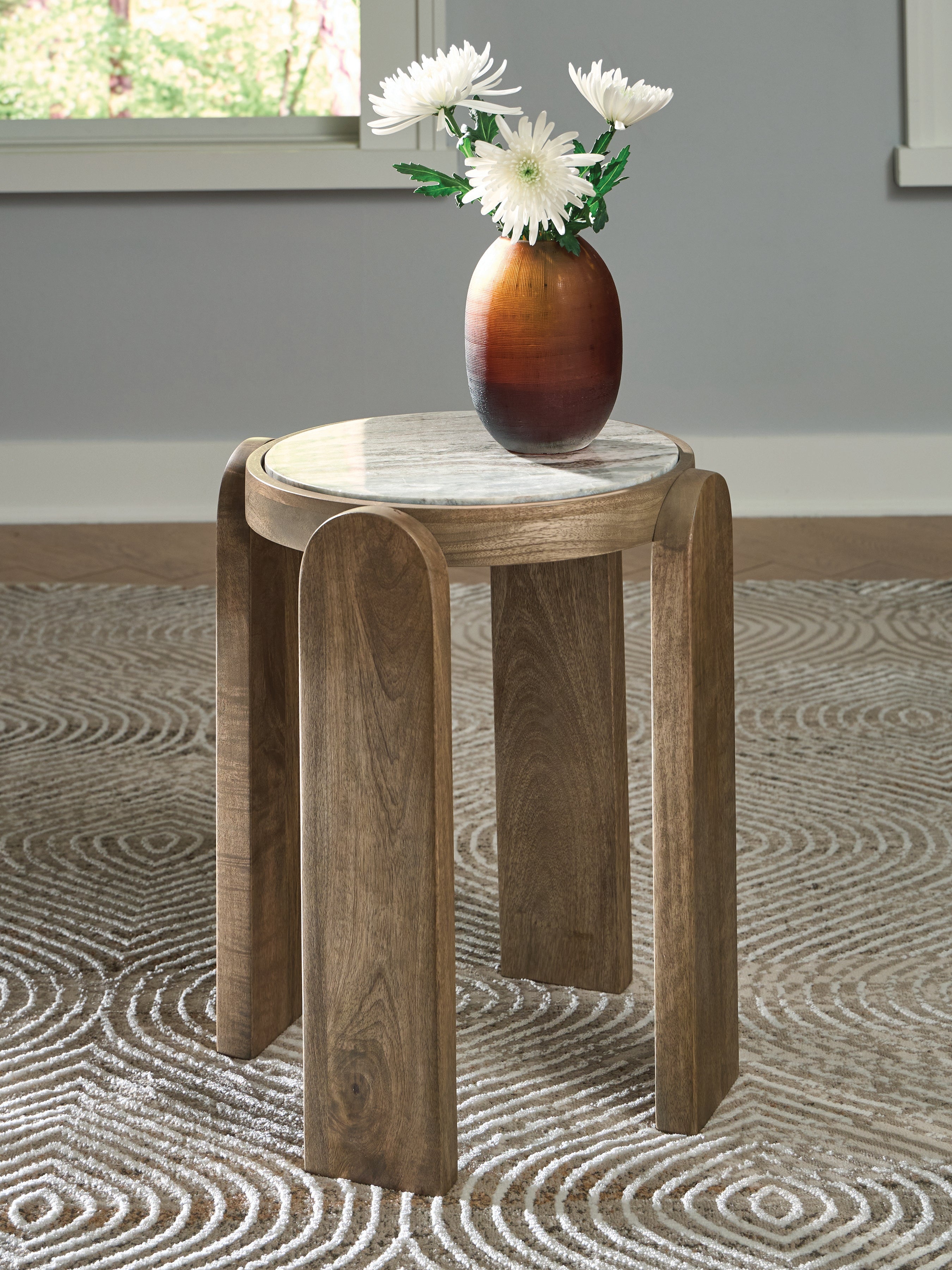 Leasing Furniture - Ashley Furniture - Gavrilley Accent Table - Accent Table / Gray/White/Brown - A4000722