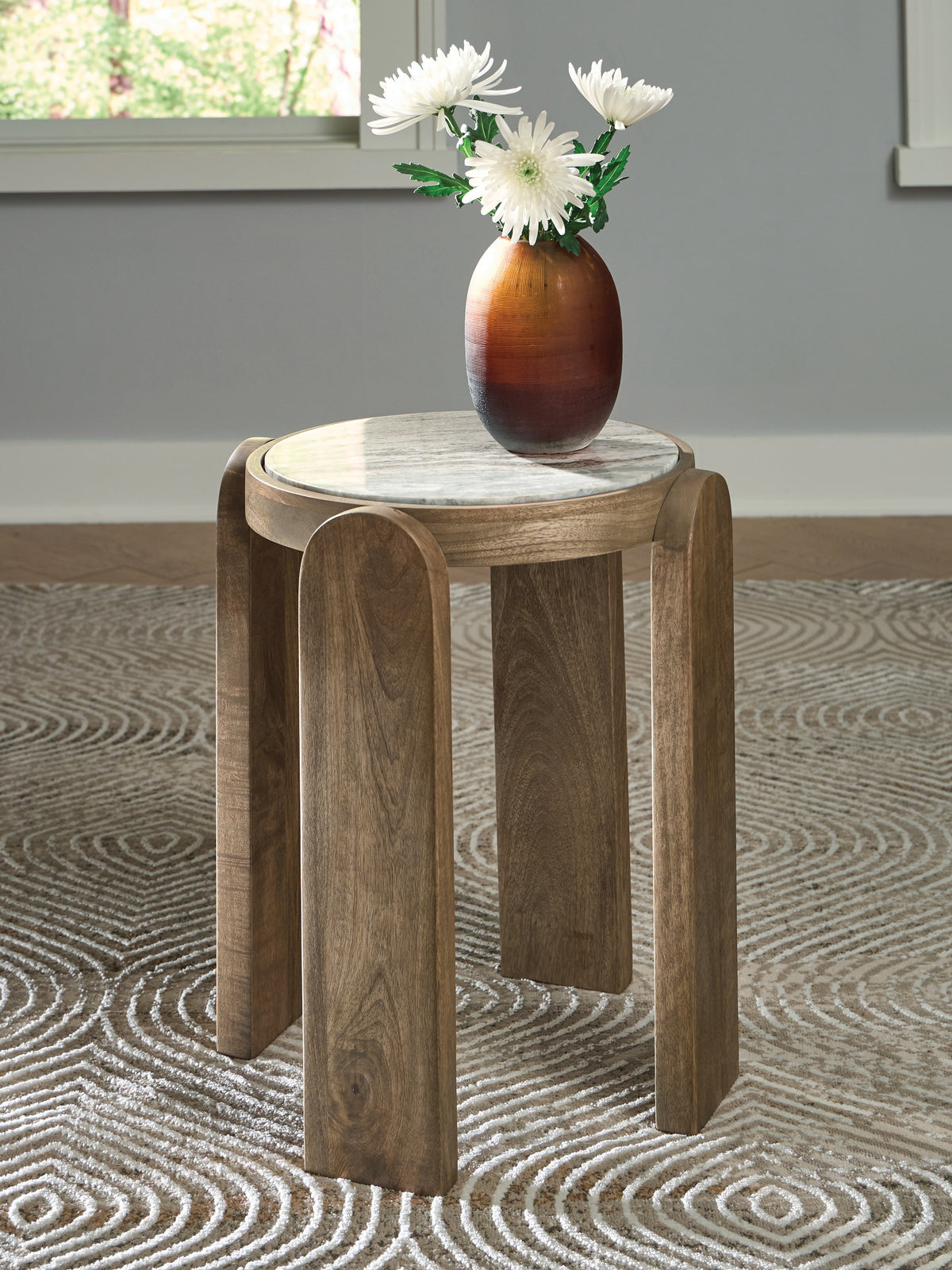 Leasing Furniture - Ashley Furniture - Gavrilley Accent Table - Accent Table / Gray/White/Brown - A4000722