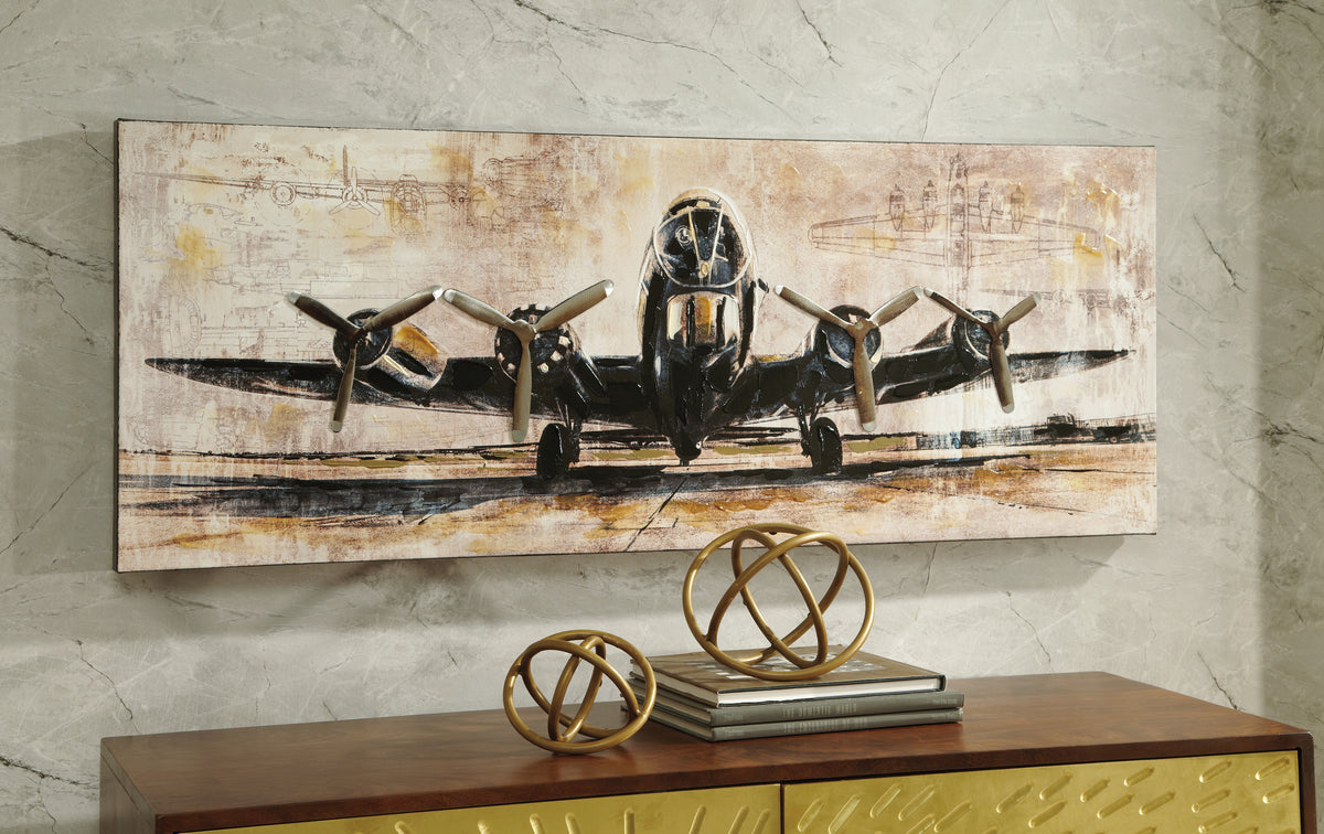 Leasing Furniture - Ashley Furniture - Kalene Wall Decor - Wall Art / Brown/Black - A8000152
