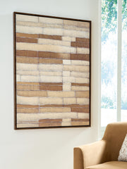 Leasing Furniture - Ashley Furniture - Kalanmore Wall Decor - Wall Art / Brown/Tan/White - A8000460