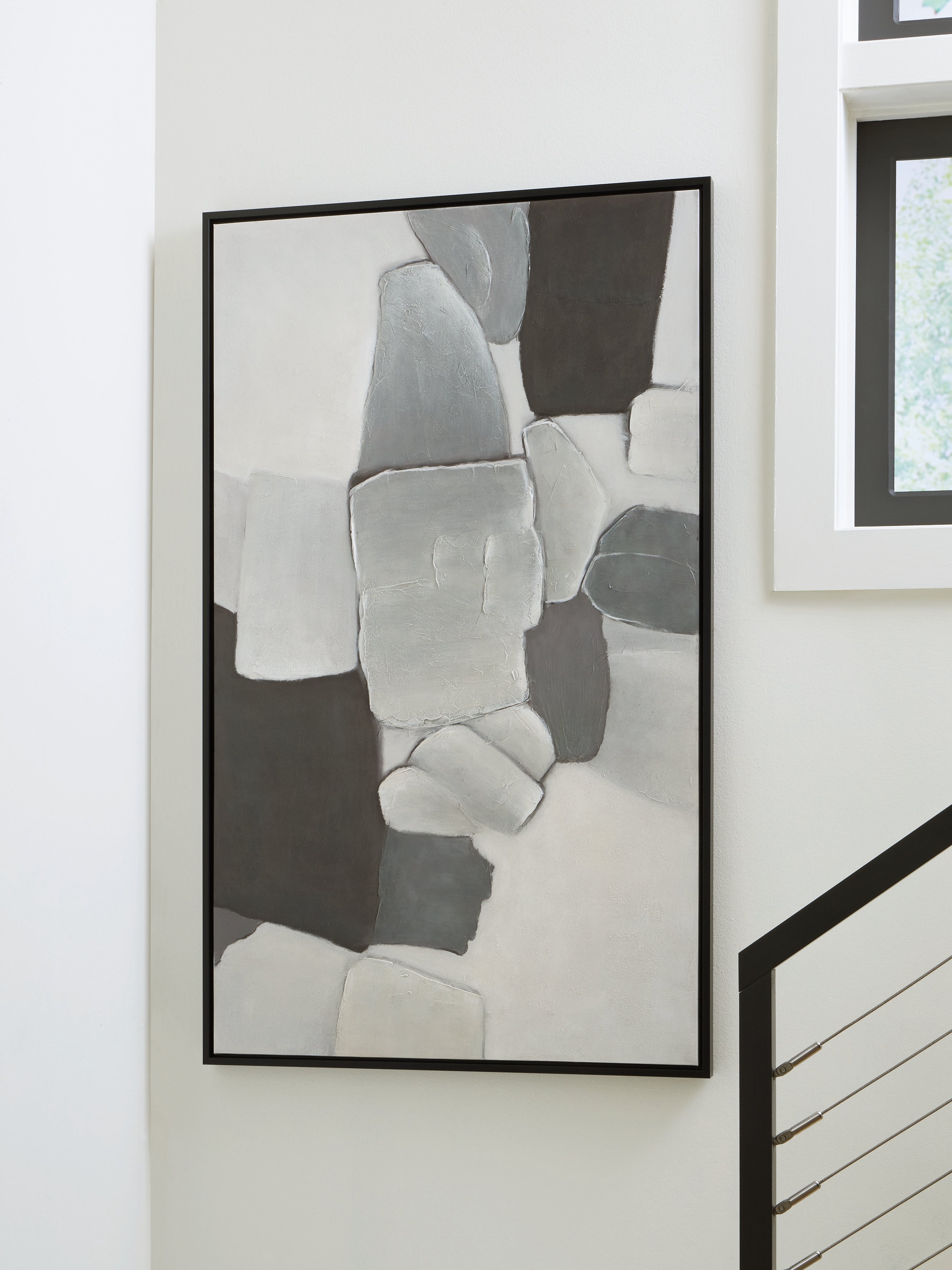 Leasing Furniture - Ashley Furniture - Adilson Wall Decor - Wall Art / White/Gray/Black - A8000463