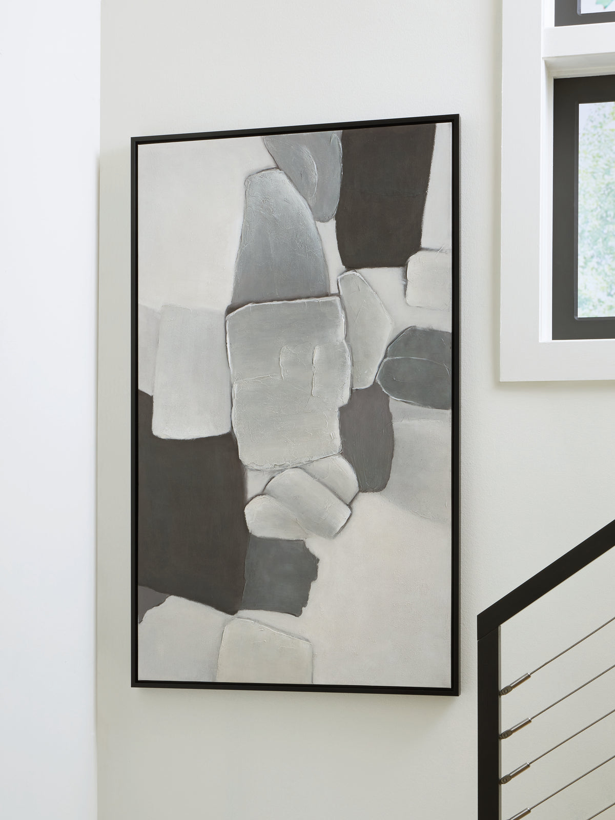 Leasing Furniture - Ashley Furniture - Adilson Wall Decor - Wall Art / White/Gray/Black - A8000463