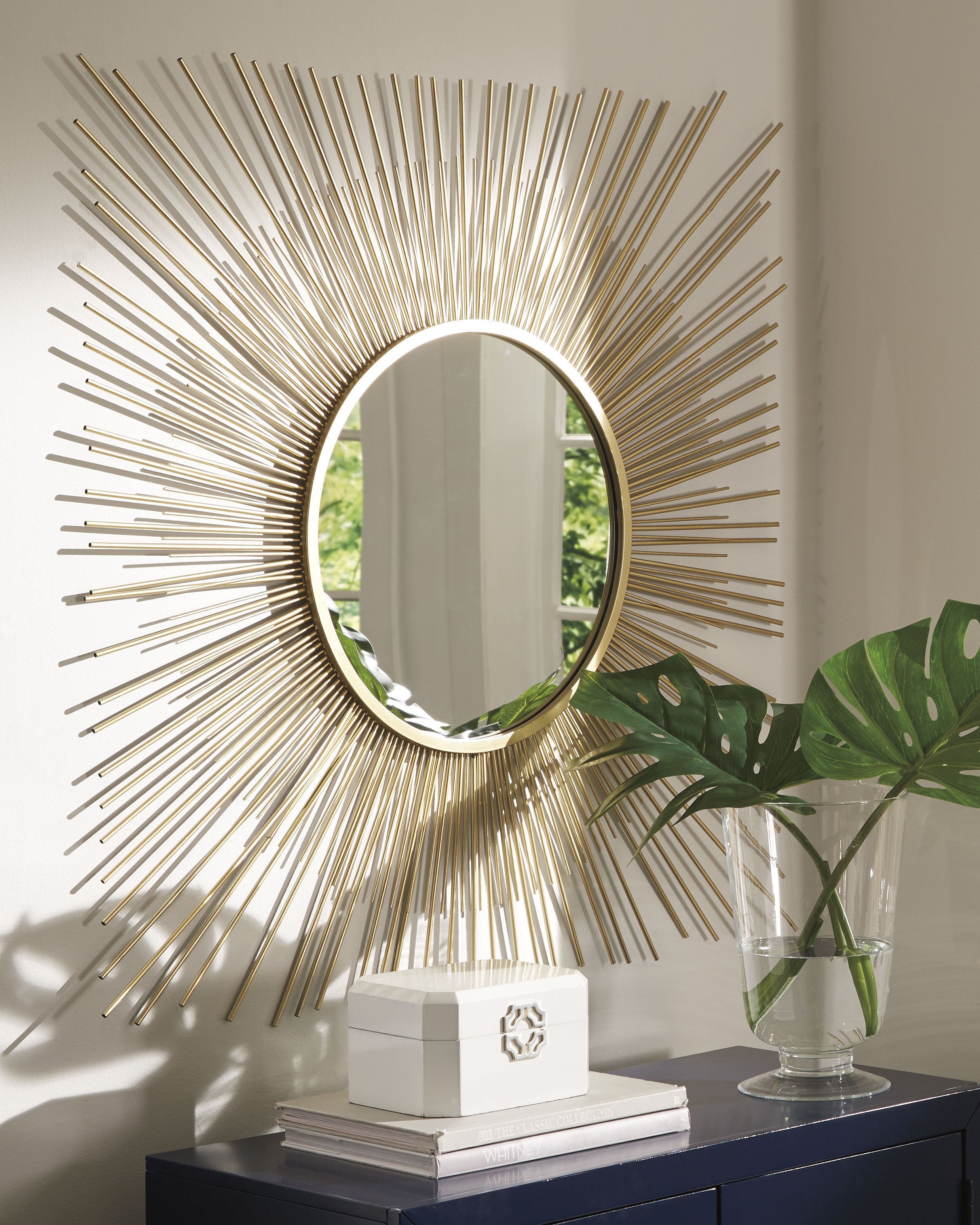 Leasing Furniture - Ashley Furniture - Elspeth Mirror - Accent Mirror / Gold Finish - A8010124