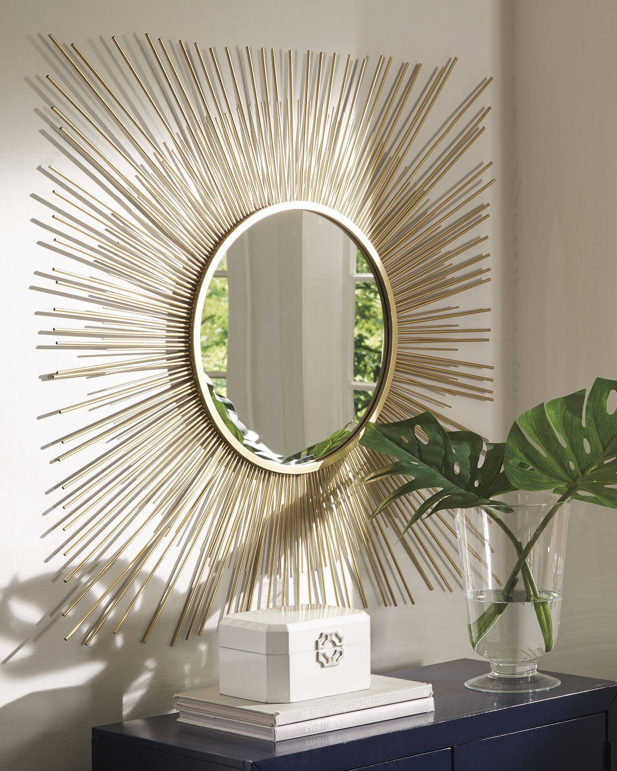 Leasing Furniture - Ashley Furniture - Elspeth Mirror - Accent Mirror / Gold Finish - A8010124