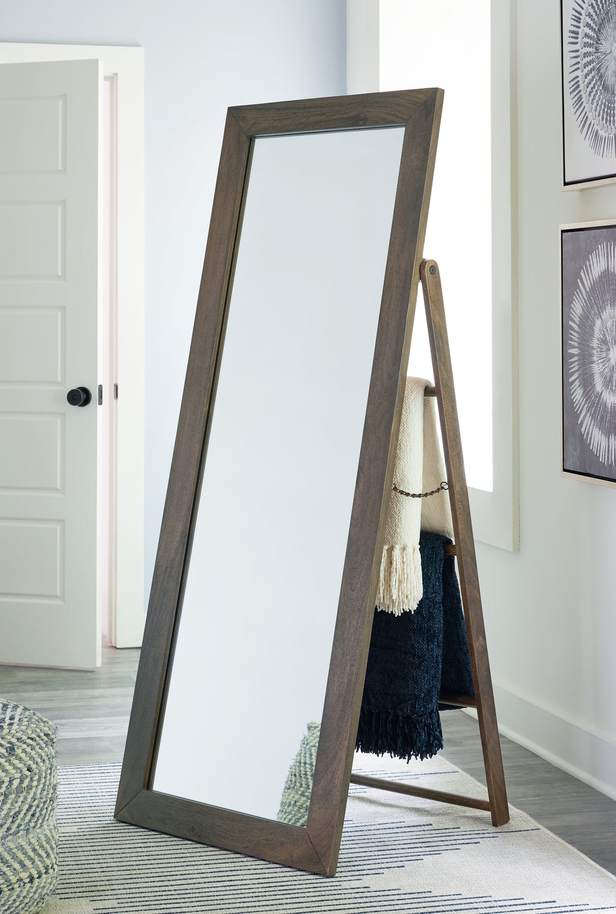 Leasing Furniture - Ashley Furniture - Dirkins Mirror - Floor Mirror / Brown - A8010343