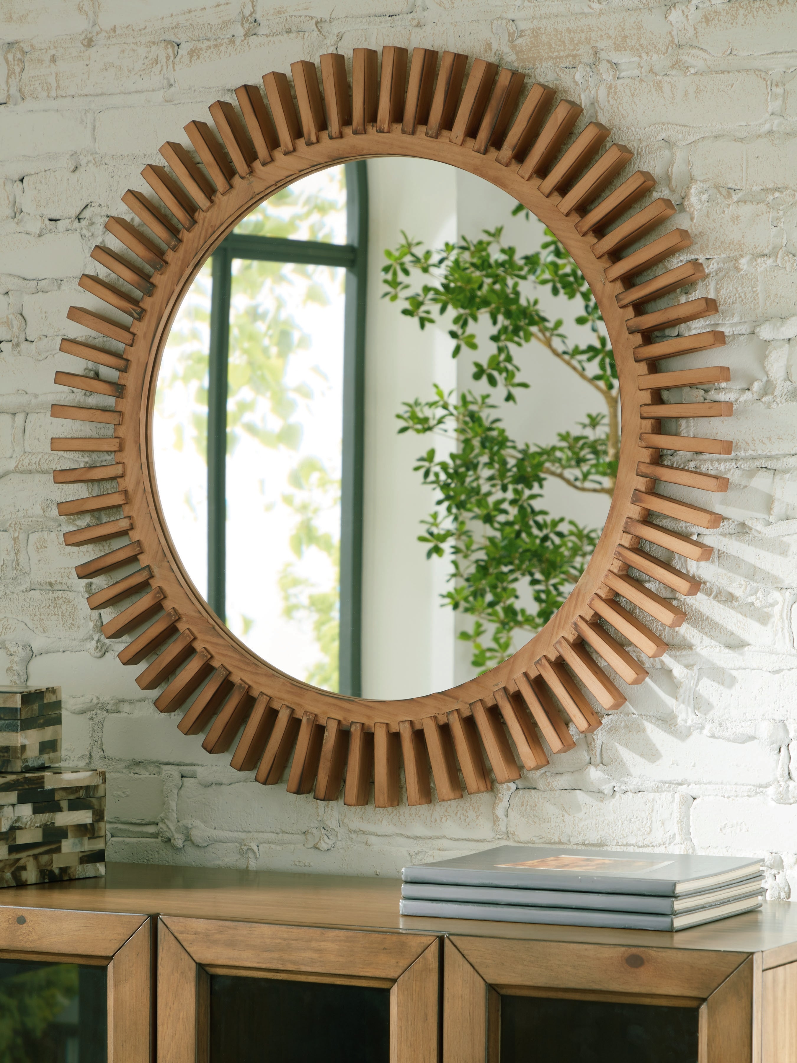 Leasing Furniture - Ashley Furniture - Tedwell Mirror - Accent Mirror / Brown - A8010410