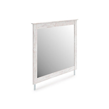 Leasing Furniture - Ashley Furniture - Makidern Bedroom - Bedroom Mirror / Whitewash - PCB1171-36