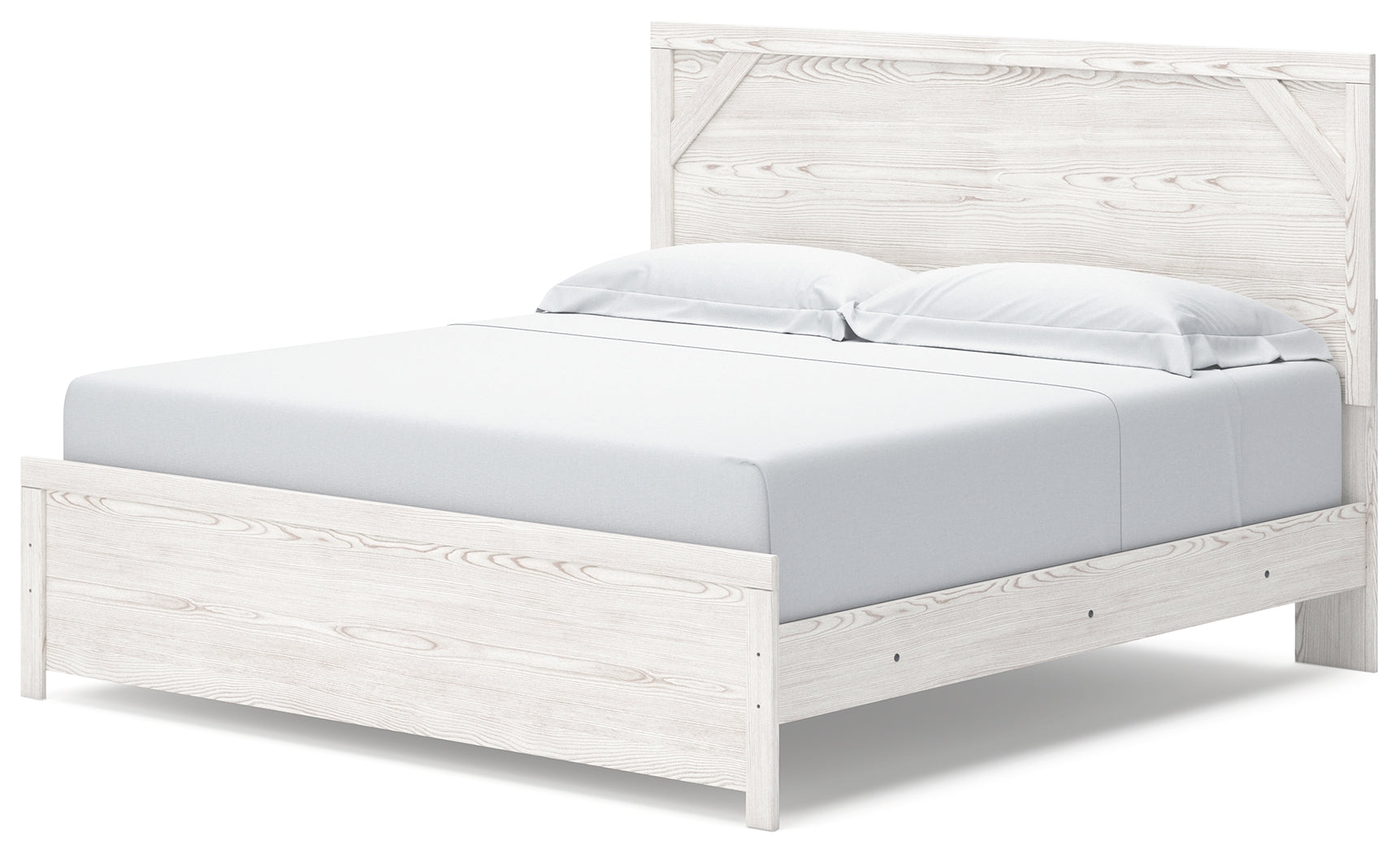 Leasing Furniture - Ashley Furniture - Gerridan Bedroom - King Panel Bed / White/Gray - B1190B3