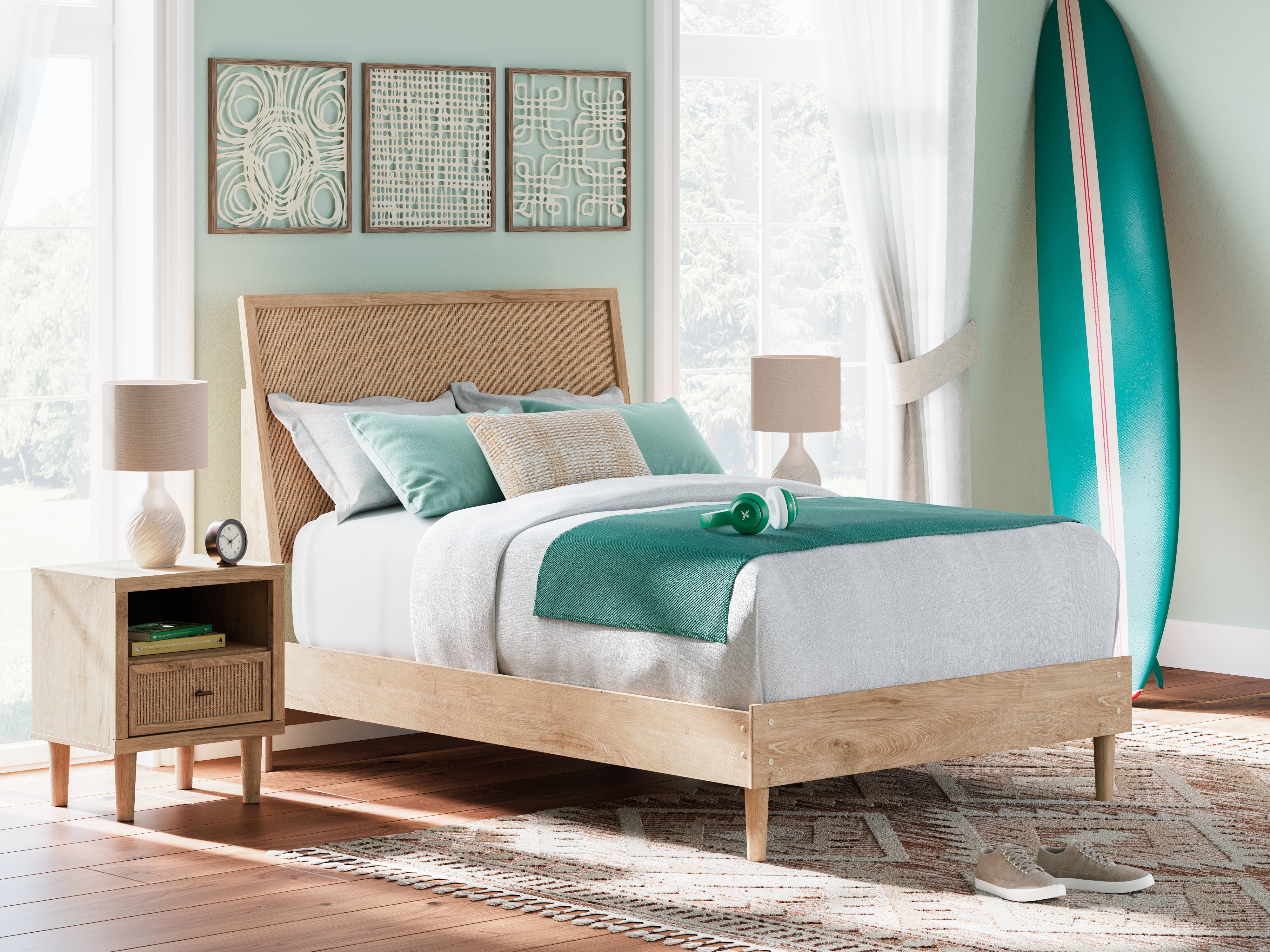 Leasing Furniture - Ashley Furniture - Cielden Bedroom - Twin Panel Bed / Two-tone - B1199B18