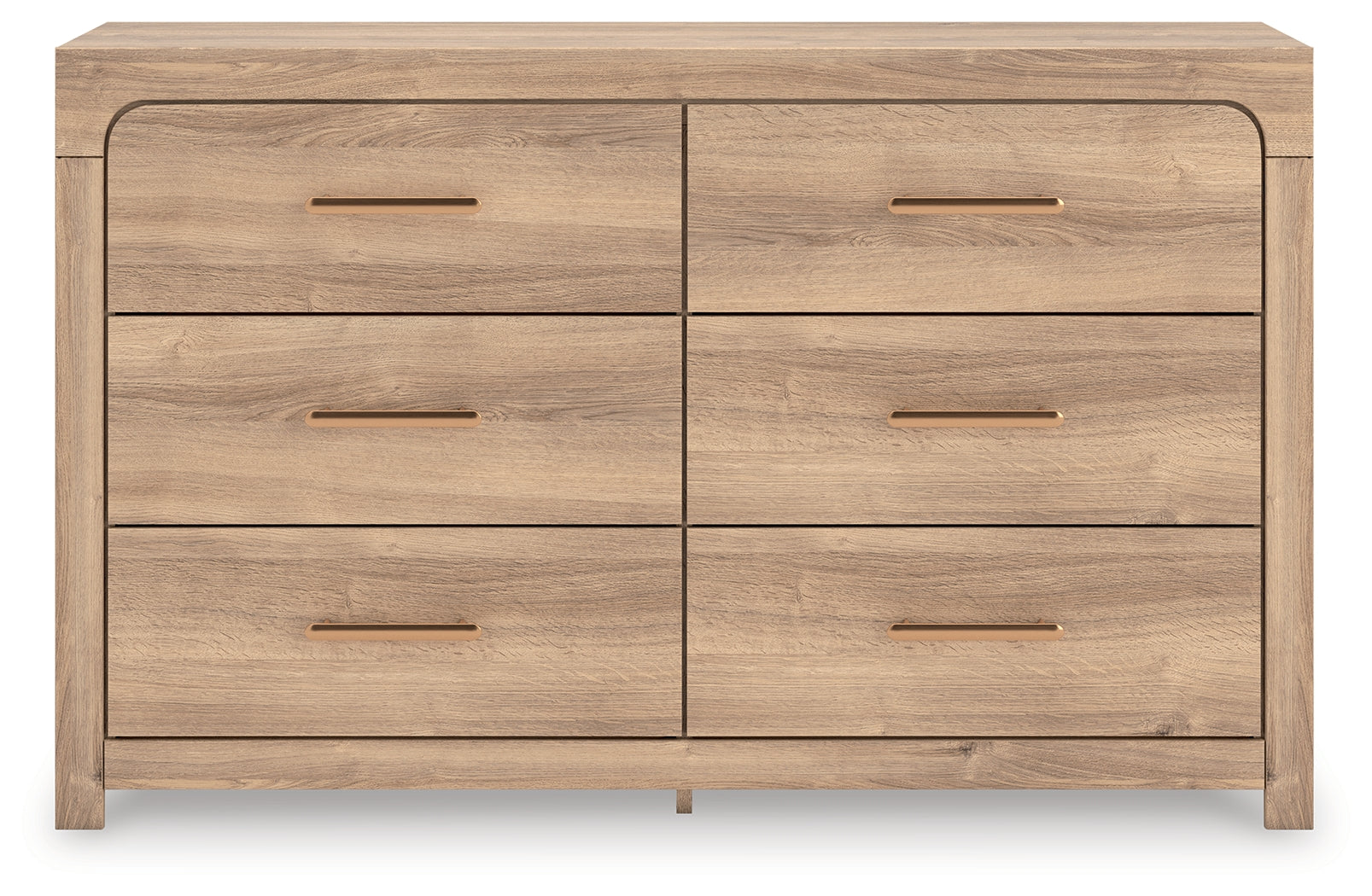 Leasing Furniture - Ashley Furniture - Kinlanni Bedroom - Six Drawer Dresser / Tan - PCB1360-31