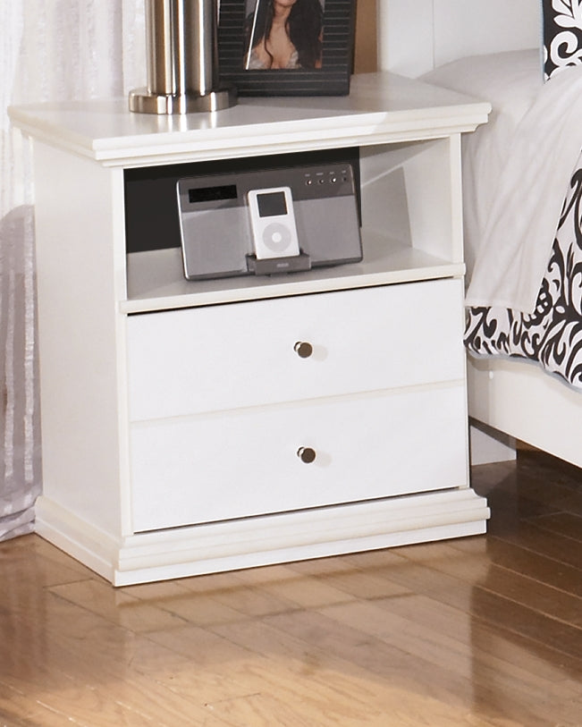 Leasing Furniture - Ashley Furniture - Bostwick Shoals Bedroom - One Drawer Night Stand / White - B139-91