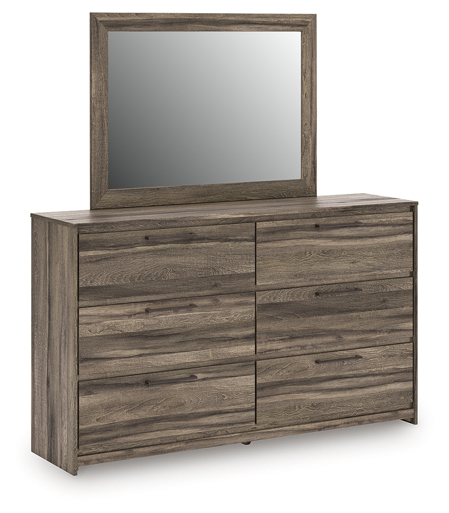 Leasing Furniture - Ashley Furniture - Elbrim Bedroom - Dresser and Mirror / Brown - PCB2005B1