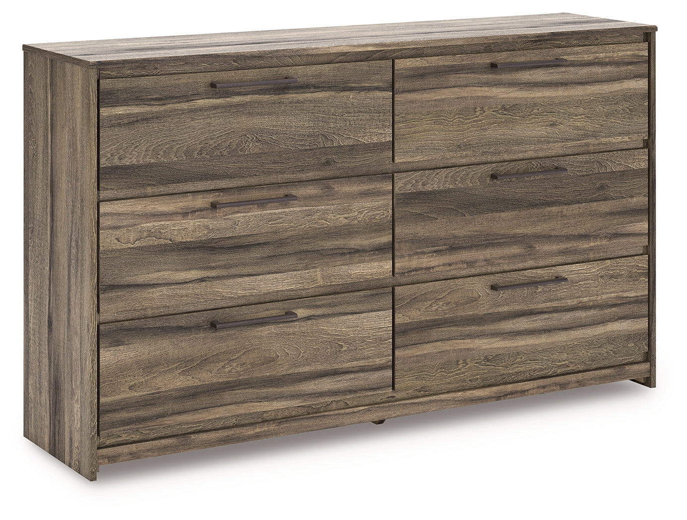 Leasing Furniture - Ashley Furniture - Elbrim Bedroom - Six Drawer Dresser / Brown - PCB2005-31