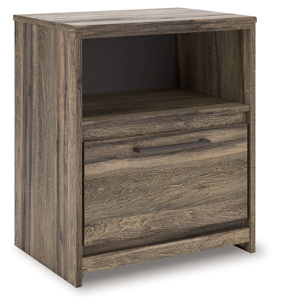 Leasing Furniture - Ashley Furniture - Elbrim Bedroom - One Drawer Night Stand / Brown - PCB2005-91