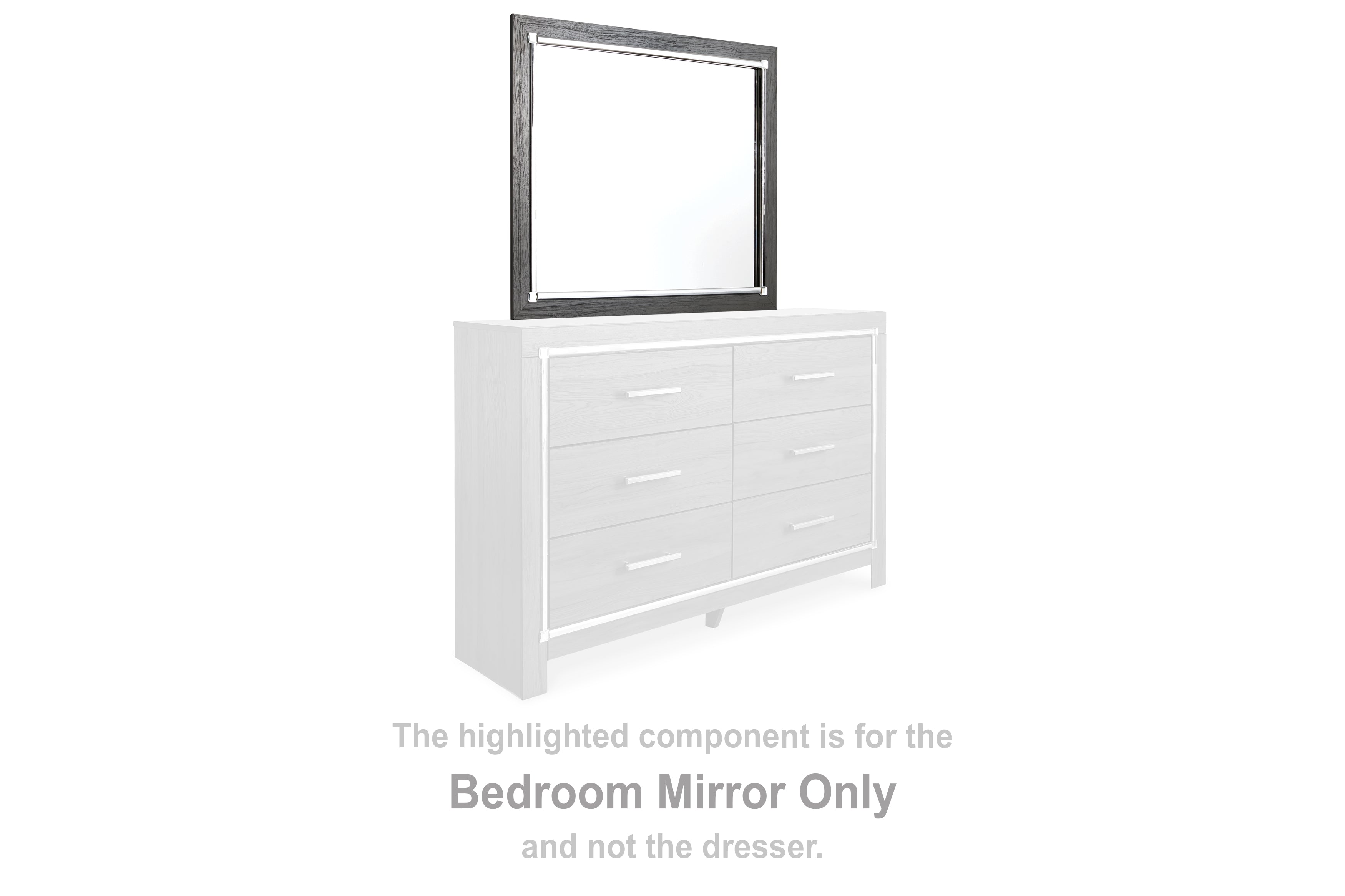 Leasing Furniture - Ashley Furniture - Lodanna Bedroom - Bedroom Mirror / Gray - B214-36