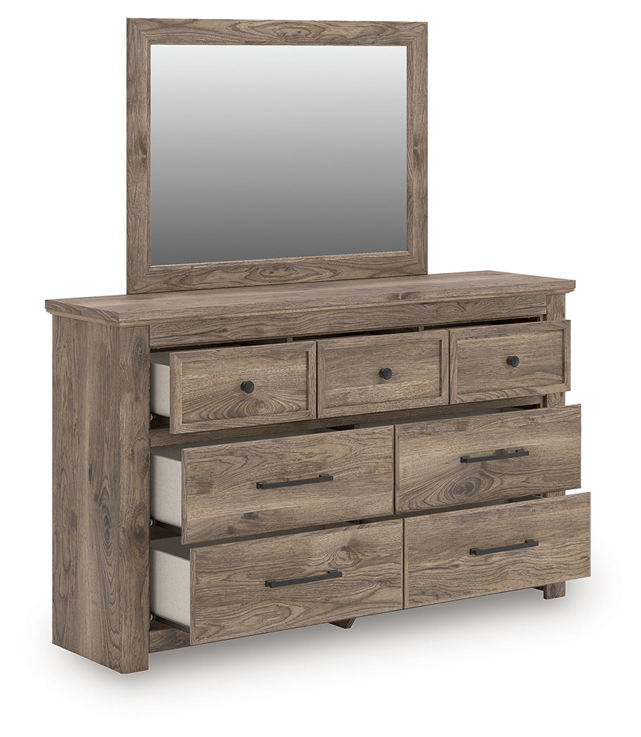 Leasing Furniture - Ashley Furniture - Rusticott Bedroom - Dresser and Mirror / Brown - PCB2260B1
