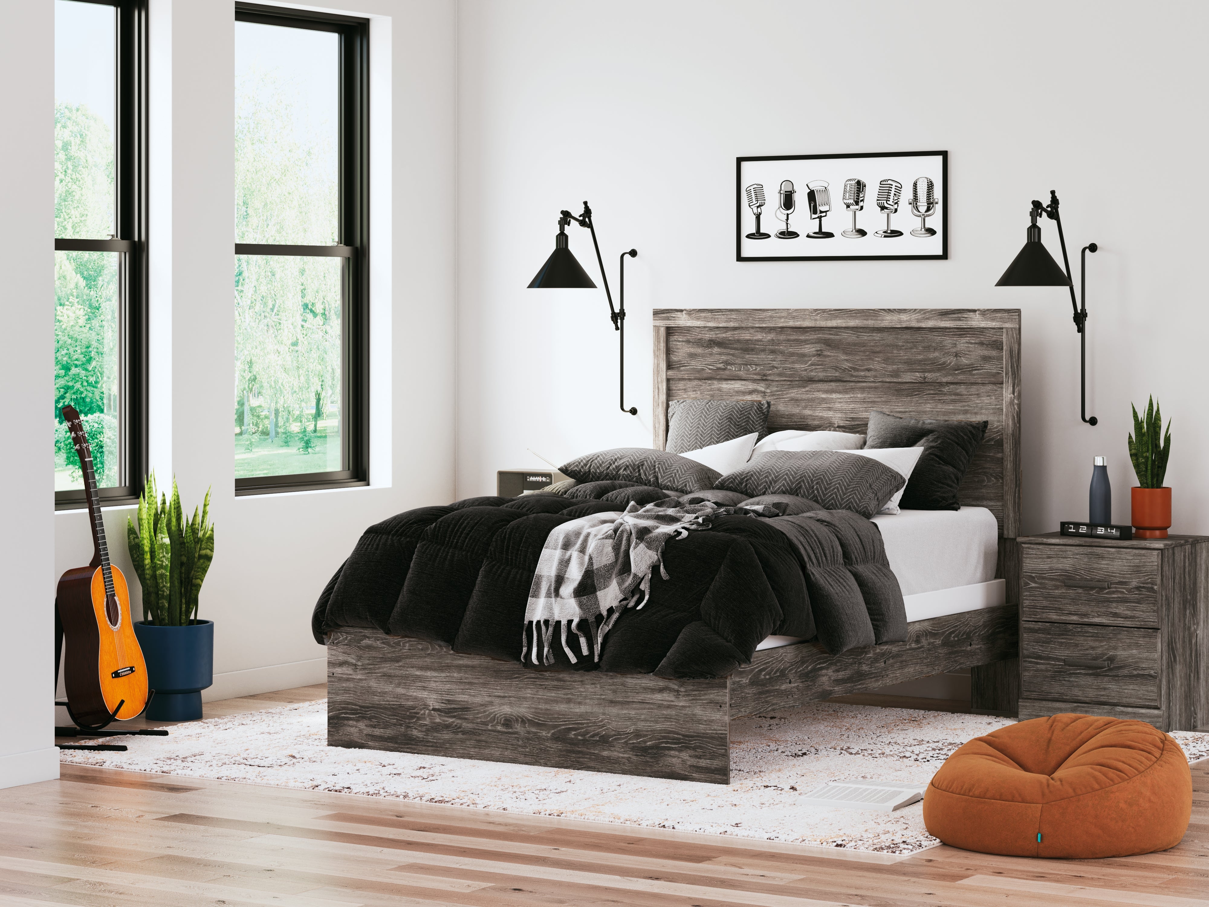 Leasing Furniture - Ashley Furniture - Ralinksi Bedroom - Full Panel Bed / Gray - B2587B4