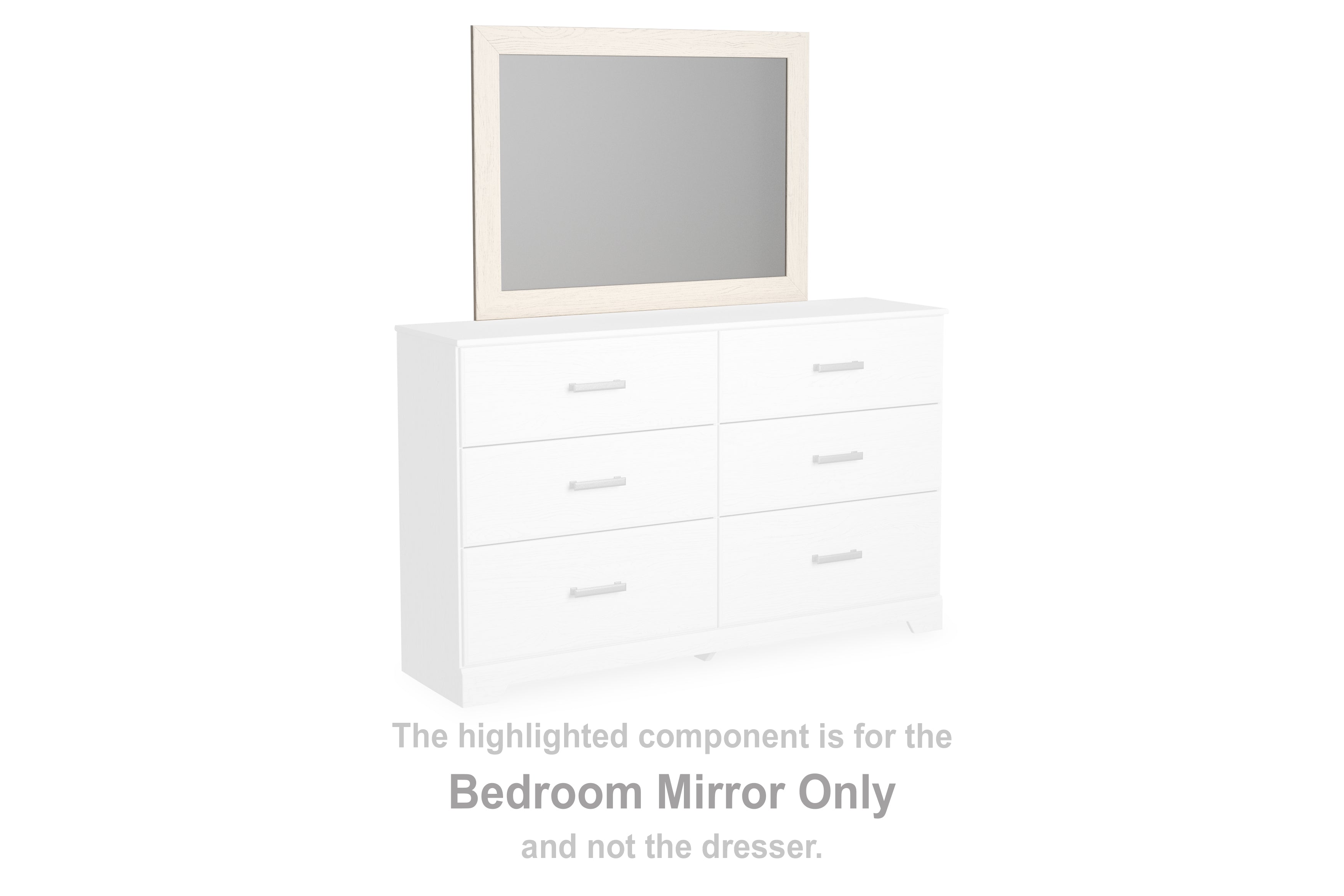 Leasing Furniture - Ashley Furniture - Stelsie Bedroom - Bedroom Mirror / White - B2588-36