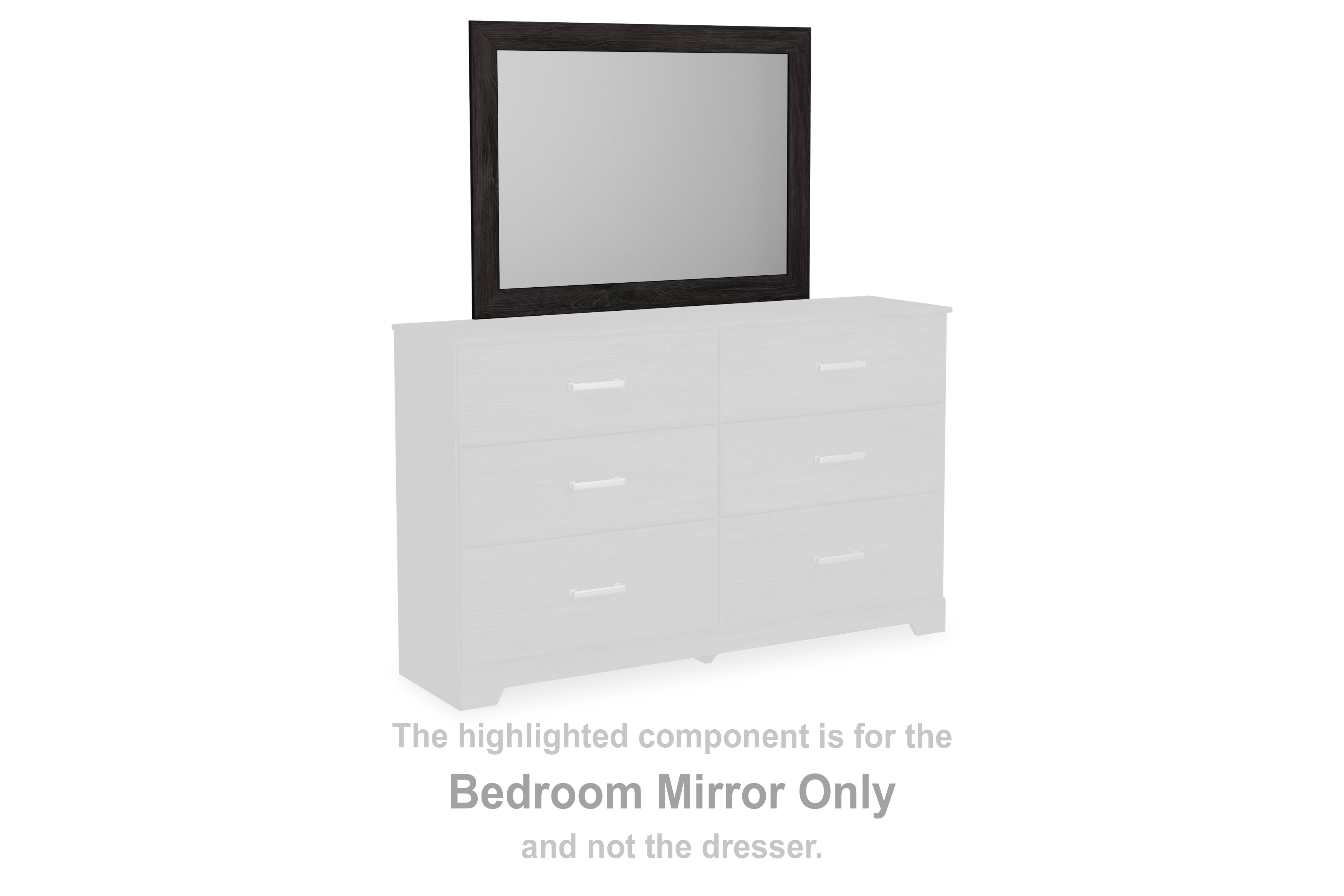 Leasing Furniture - Ashley Furniture - Belachime Bedroom - Bedroom Mirror / Charcoal - B2589-36