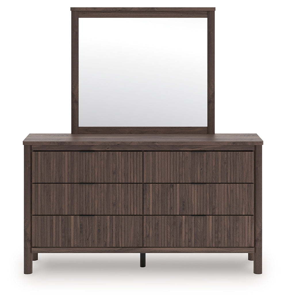 Leasing Furniture - Ashley Furniture - Pamytta Bedroom - Dresser and Mirror / Brown - PCB2614B1