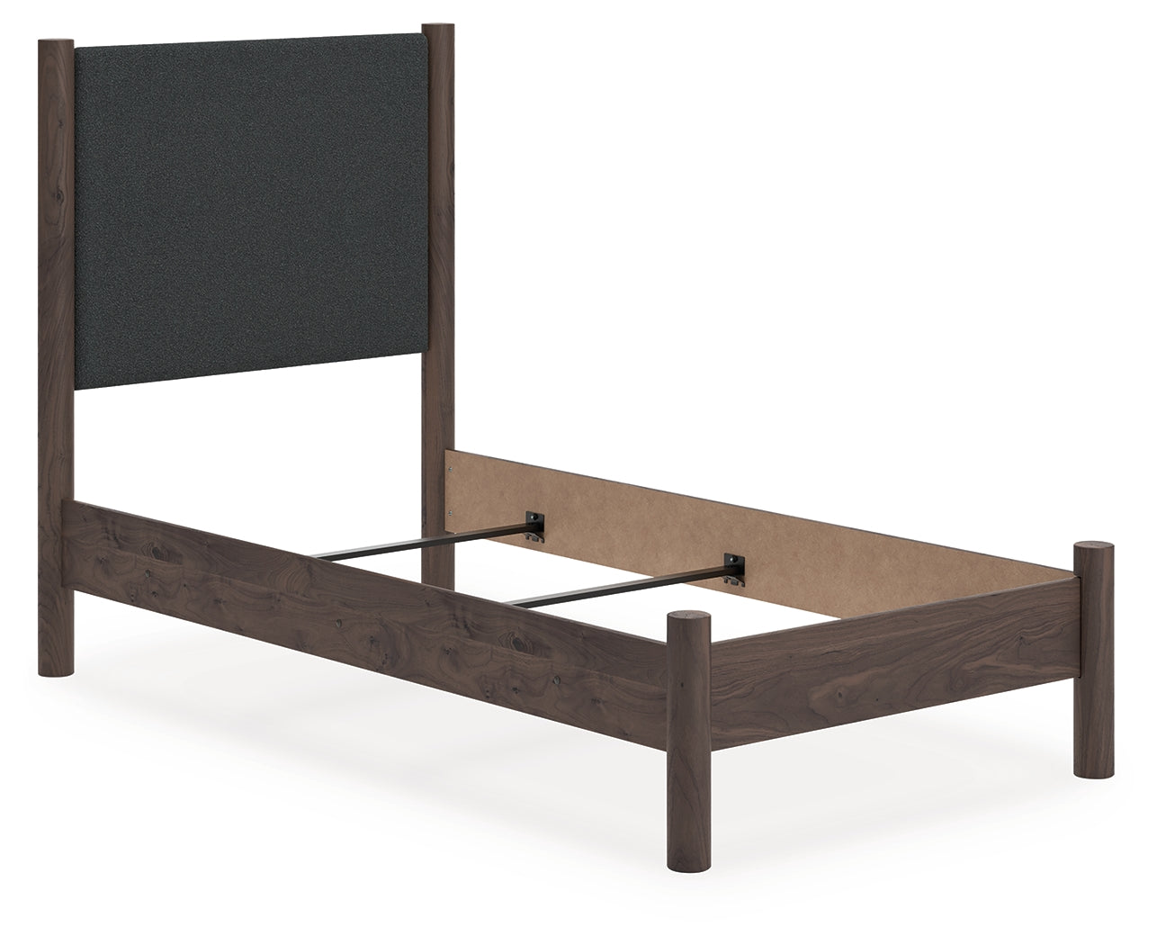 Leasing Furniture - Ashley Furniture - Pamytta Bedroom - Twin Upholstered Panel Bed / Brown - PCB2614B20