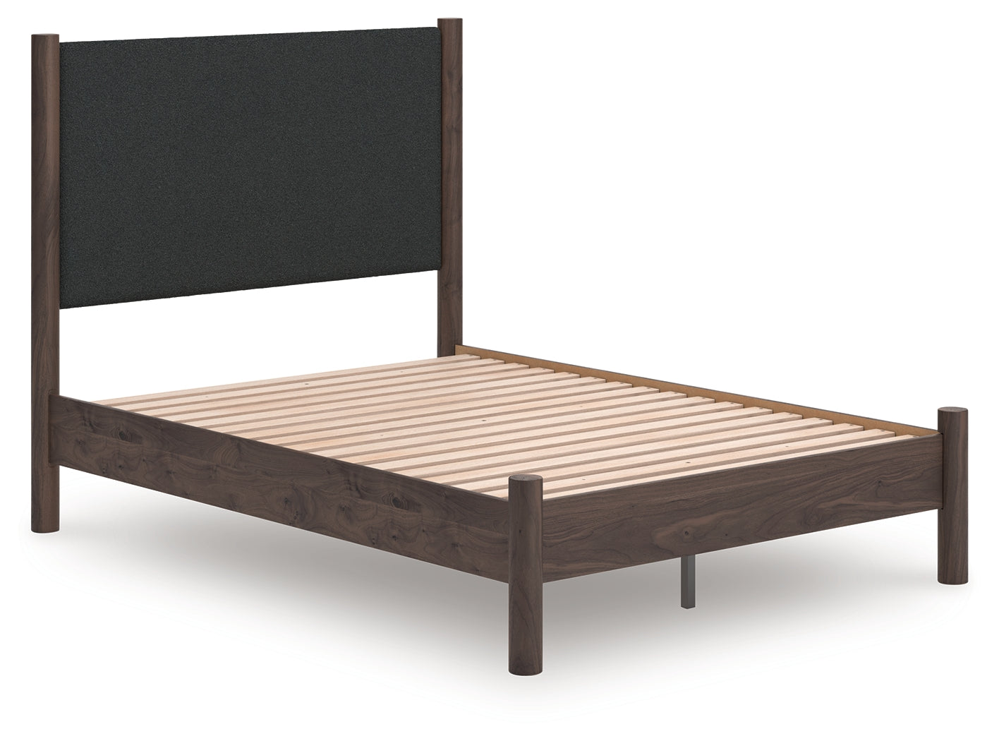 Leasing Furniture - Ashley Furniture - Pamytta Bedroom - Full Upholstered Panel Platform Bed / Brown - PCB2614B10