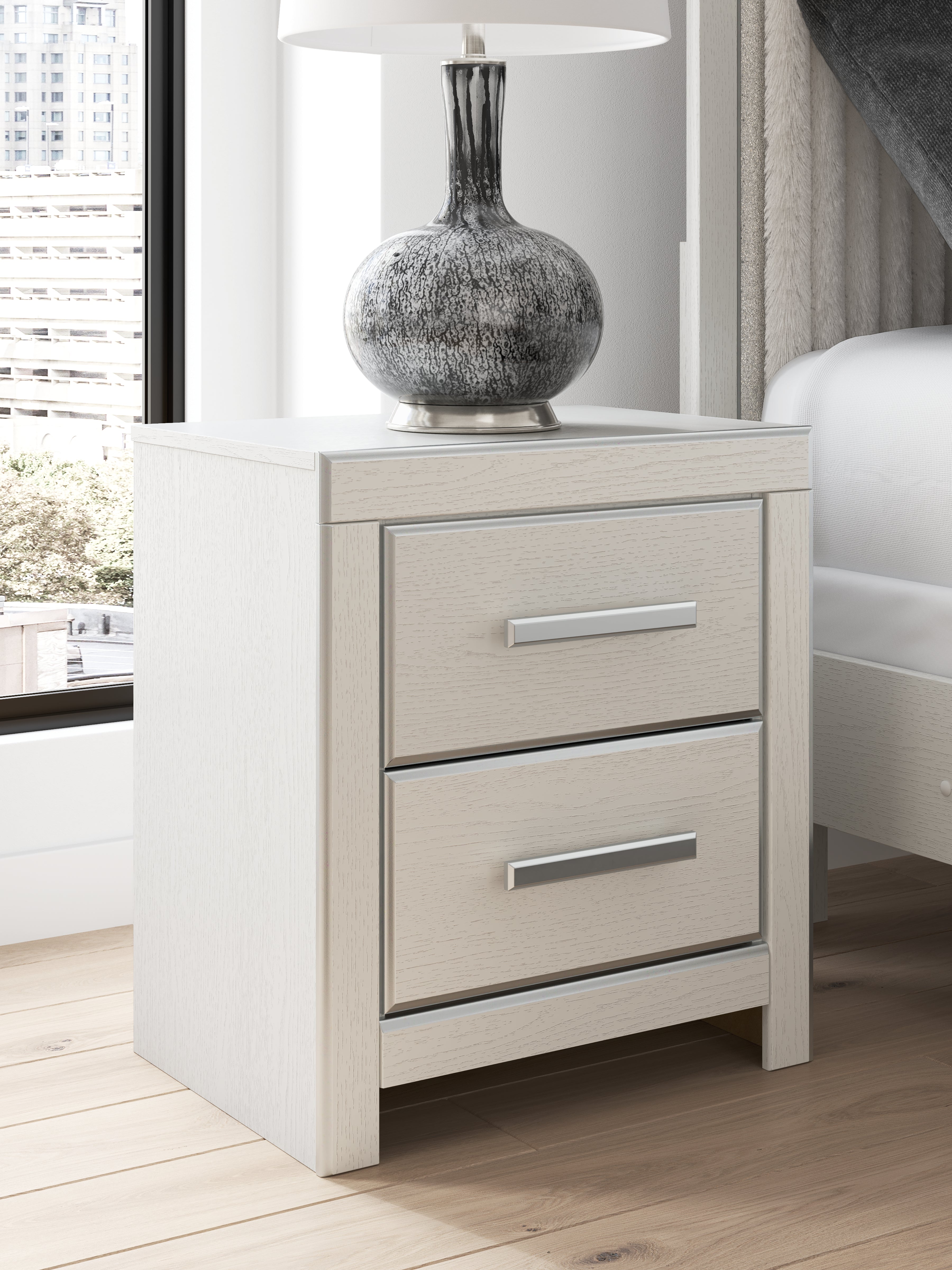 Leasing Furniture - Ashley Furniture - Zuraleus Bedroom - King Upholstered Bed / White - PCB3381B13